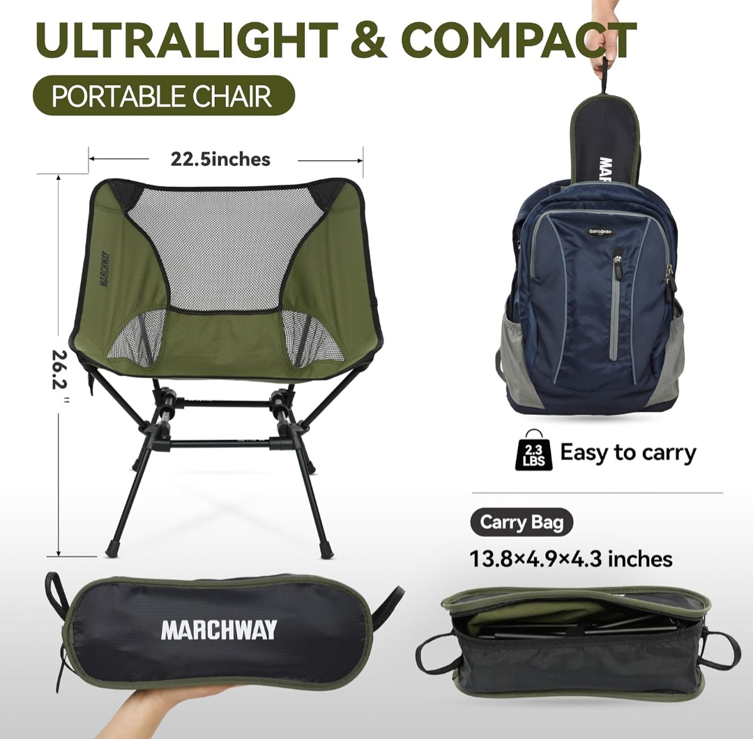 صندلی تاشو Milicamp در طبیعت